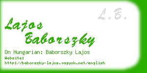 lajos baborszky business card